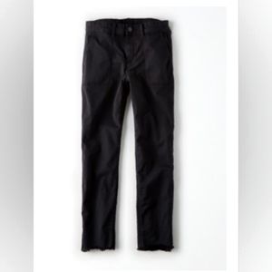 American Eagle Women's Utility Black Cropped Pants-Size 16 Long